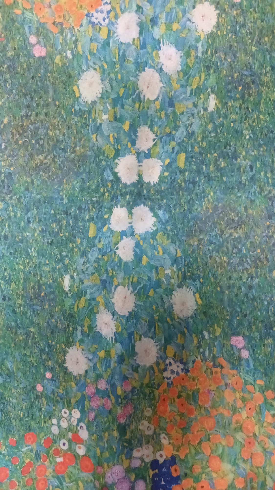 Natural silk scarf with paintings and two different sides - Image 3
